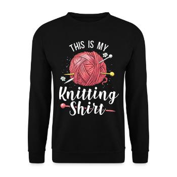 Tricoter Tricoter C’est mon - Sweat-shirt Unisexe - noir - Devant - Alina (178cm) & Michal (187cm)