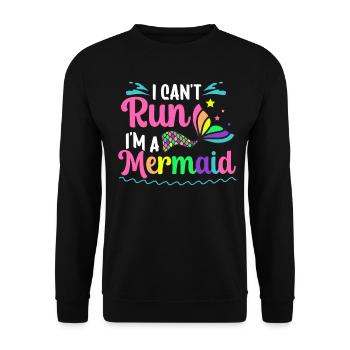 Je ne peux pas marcher, je suis une sirène - Sweat-shirt Unisexe - noir - Devant - Alina (178cm) & Michal (187cm)