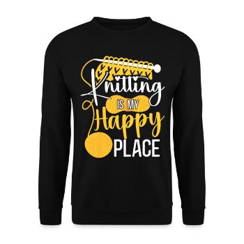 Tricoter Tricoter Tricoter est mon - Sweat-shirt Unisexe - noir - Devant - Alina (178cm) & Michal (187cm)