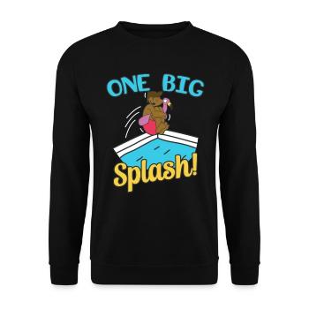 One Big Splash Pool Diving Swimming Sports - Unisex Sweatshirt - black - Front - Alina (178cm) & Michal (187cm)