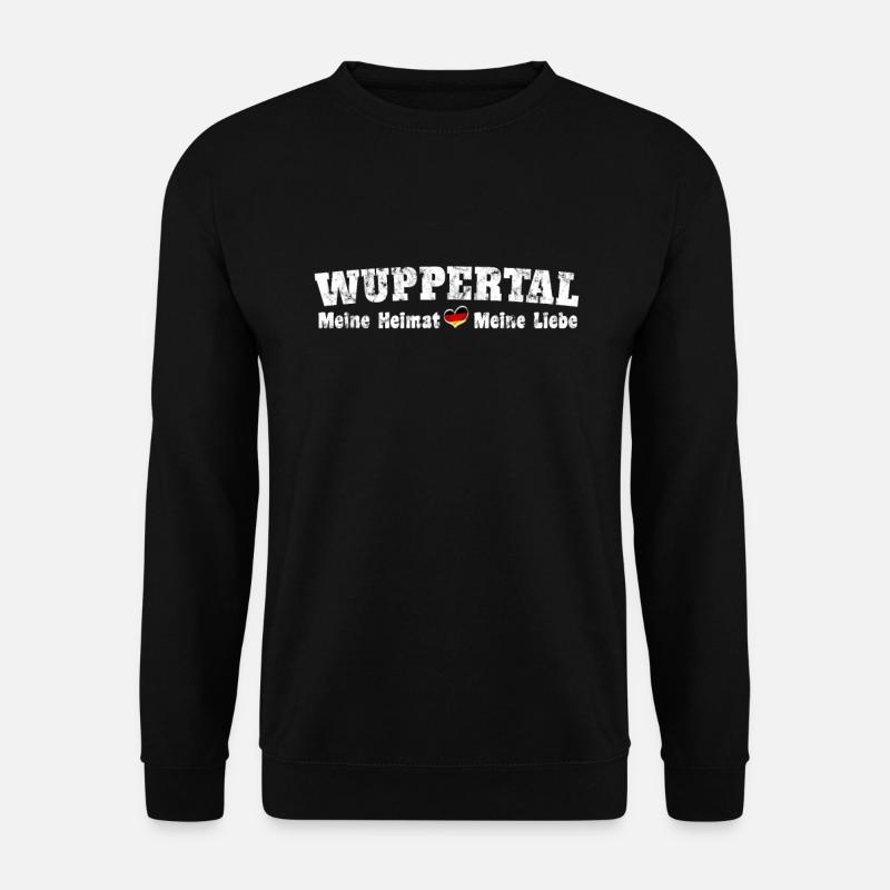 Wuppertal Meine Heimat meine Liebe Herz - Unisex Pullover - Schwarz