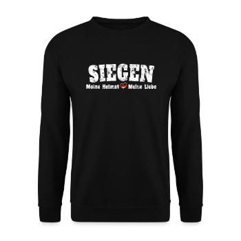 Siegen My Home My Dear Heart - Unisex Sweatshirt - black - Front - Alina (178cm) & Michal (187cm)