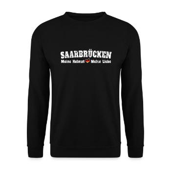 Saarbrücken My Home My Dear Heart - Unisex Sweatshirt - black - Front - Alina (178cm) & Michal (187cm)