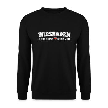 Wiesbaden My Home My Dear Heart - Unisex Sweatshirt - black - Front - Alina (178cm) & Michal (187cm)