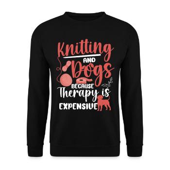Tricoter Tricoter Chien Tricoter Et - Sweat-shirt Unisexe - noir - Devant - Alina (178cm) & Michal (187cm)