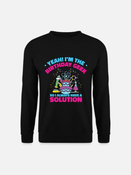 Science Theme Birthday Party Chemistry Scientist - Unisex Sweatshirt - black