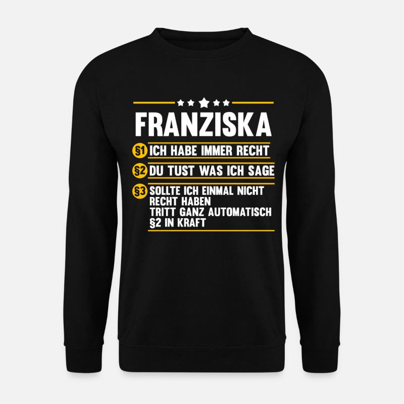 Franziska - Unisex Pullover - Schwarz