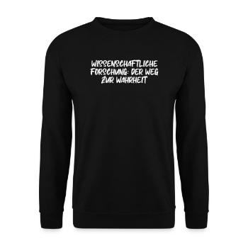 Wissenschaft - Wissenschaftliche Forschung: Der - Unisex Pullover - Schwarz - Vorne - Alina (178cm) & Michal (187cm)