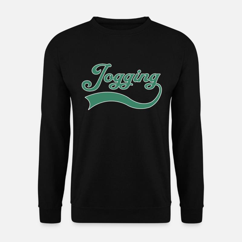 Joggen Schriftzug - Unisex Pullover - Schwarz