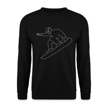Snowboarden Snowboarder - Unisex Pullover - Schwarz - Vorne - Alina (178cm) & Michal (187cm)
