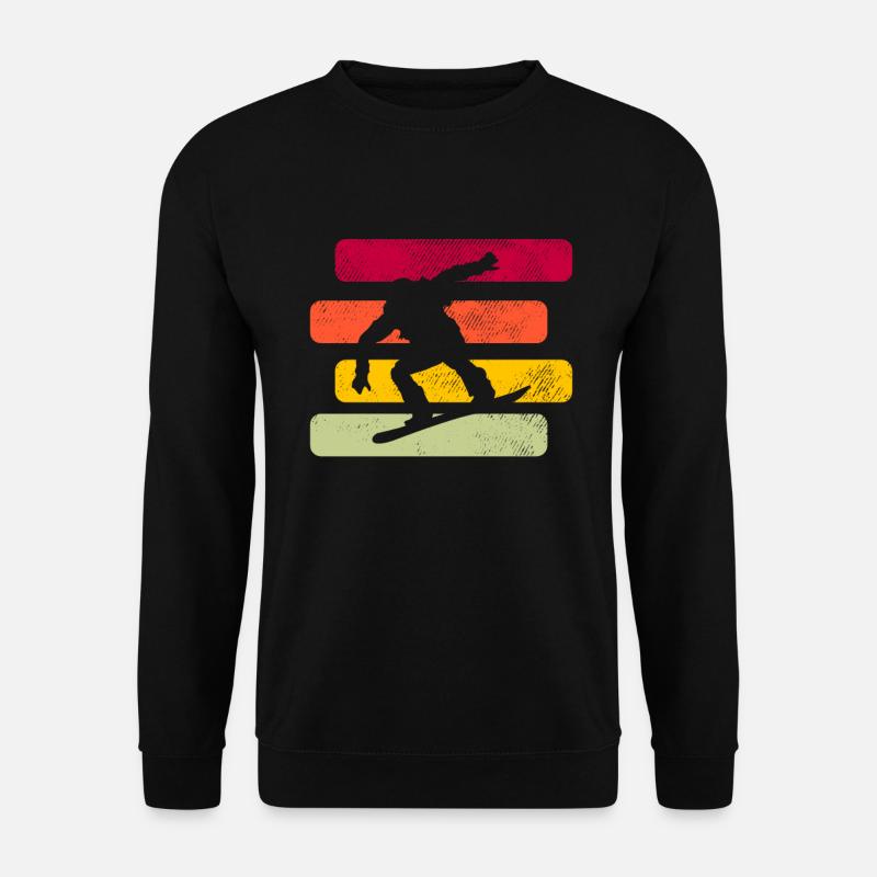 Snowboard Retro - Unisex Pullover - Schwarz