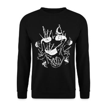 Bagpiper Bagpipe Lover Bagpipe Instrument - Unisex Pullover - Schwarz - Vorne - Alina (178cm) & Michal (187cm)