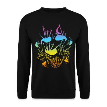 Bagpipe Musician Bagpipe Lover Bagpipe Instrument - Unisex Pullover - Schwarz - Vorne - Alina (178cm) & Michal (187cm)