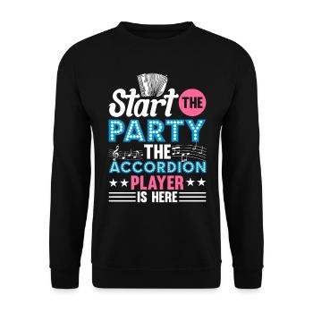 Accordéon Polka Accordéon Squeeze Box - Sweat-shirt Unisexe - noir - Devant - Alina (178cm) & Michal (187cm)