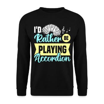 Accordéon Polka Accordéon Squeeze Box - Sweat-shirt Unisexe - noir - Devant - Alina (178cm) & Michal (187cm)