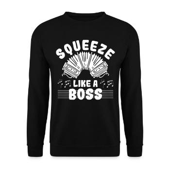 Accordéon Polka Accordéon Squeeze Box - Sweat-shirt Unisexe - noir - Devant - Alina (178cm) & Michal (187cm)