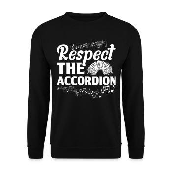 Accordéon Polka Accordéon Squeeze Box - Sweat-shirt Unisexe - noir - Devant - Alina (178cm) & Michal (187cm)