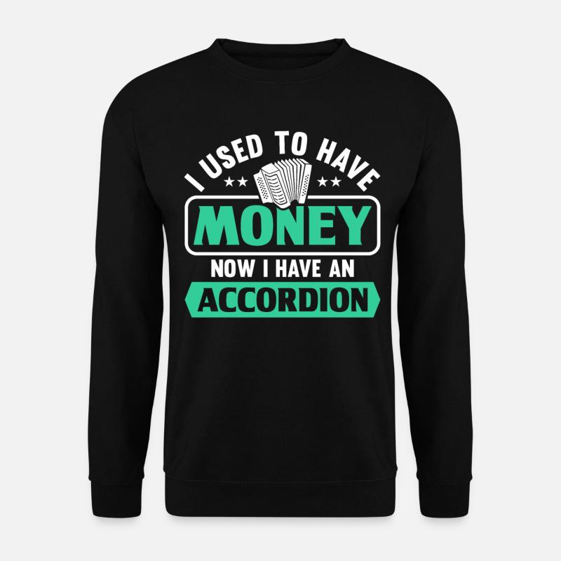 Akkordeon Polka Ziehharmonika Quetschkommode - Unisex Pullover - Schwarz