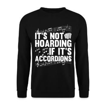 Accordéon Polka Accordéon Squeeze Box - Sweat-shirt Unisexe - noir - Devant - Alina (178cm) & Michal (187cm)