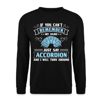 Accordéon Polka Accordéon Squeeze Box - Sweat-shirt Unisexe - noir - Devant - Alina (178cm) & Michal (187cm)