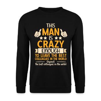 Farewell gift Farewell colleague Job change - Unisex Sweatshirt - black - Front - Alina (178cm) & Michal (187cm)