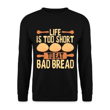Bäcker Bäckerei Backen - Unisex Pullover - Schwarz - Vorne - Alina (178cm) & Michal (187cm)