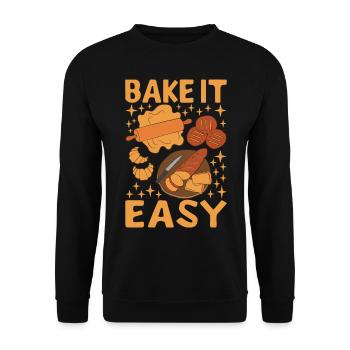 Bäcker Bäckerei Backen - Unisex Pullover - Schwarz - Vorne - Alina (178cm) & Michal (187cm)