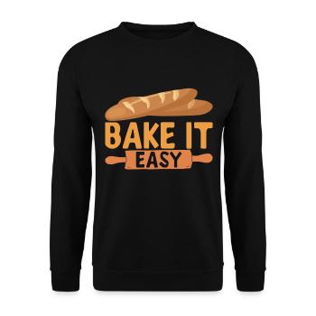 Bäcker Bäckerei Backen - Unisex Pullover - Schwarz - Vorne - Alina (178cm) & Michal (187cm)