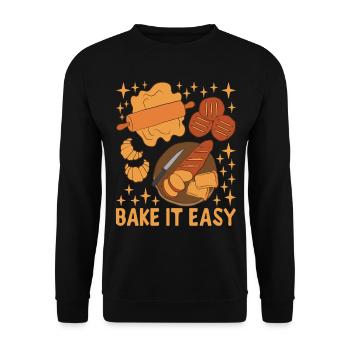 Bäcker Bäckerei Backen - Unisex Pullover - Schwarz - Vorne - Alina (178cm) & Michal (187cm)