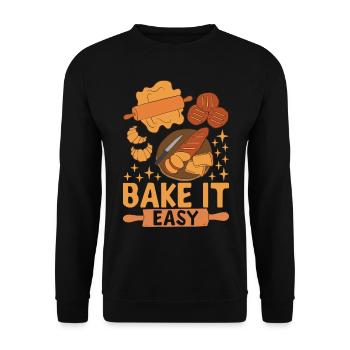 Bäcker Bäckerei Backen - Unisex Pullover - Schwarz - Vorne - Alina (178cm) & Michal (187cm)