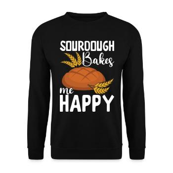 Bäcker Bäckerei Backen - Unisex Pullover - Schwarz - Vorne - Alina (178cm) & Michal (187cm)