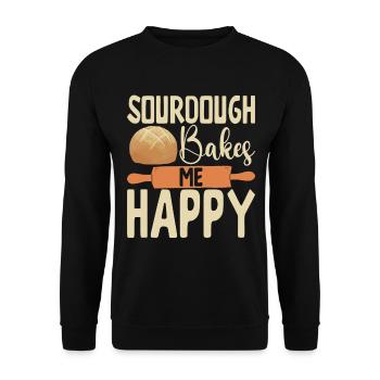 Bäcker Bäckerei Backen - Unisex Pullover - Schwarz - Vorne - Alina (178cm) & Michal (187cm)