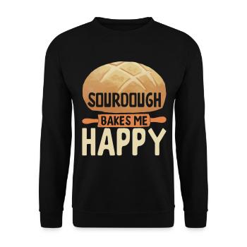 Bäcker Bäckerei Backen - Unisex Pullover - Schwarz - Vorne - Alina (178cm) & Michal (187cm)