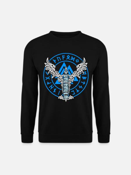 Valhalla Wikinger Rabe Wotansknoten - Unisex Pullover - Schwarz
