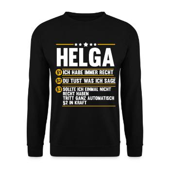 Helga - Unisex Pullover - Schwarz - Vorne - Alina (178cm) & Michal (187cm)