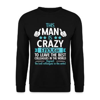 Farewell gift Farewell colleague Job change - Unisex Sweatshirt - black - Front - Alina (178cm) & Michal (187cm)
