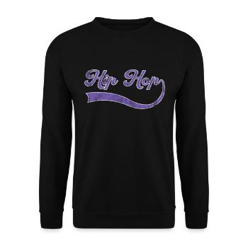 Lettrage Hip Hop - Sweat-shirt Unisexe - noir - Devant - Alina (178cm) & Michal (187cm)