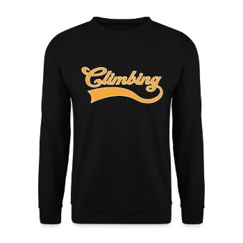 Climbing lettering - Unisex Sweatshirt - black - Front - Alina (178cm) & Michal (187cm)