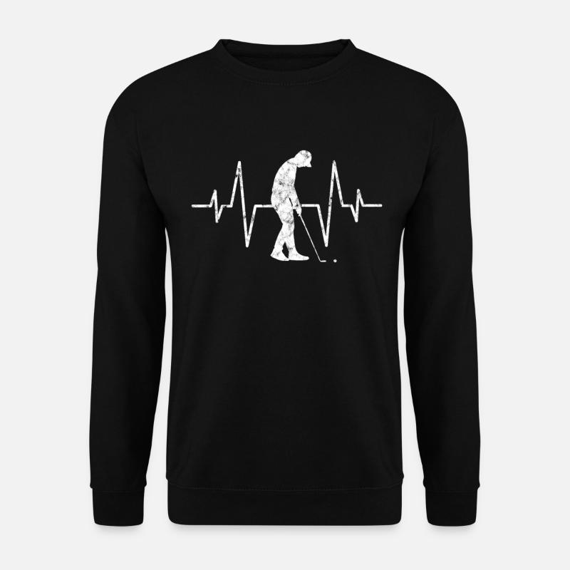 Golf Golfer Heartbeat - Unisex Sweatshirt - black
