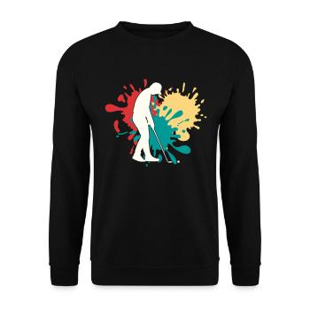 Jogging Silhouette - Sweat-shirt Unisexe - noir - Devant - Alina (178cm) & Michal (187cm)