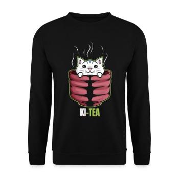 Avocat Chat au Purrsday - Sweat-shirt Unisexe - noir - Devant - Alina (178cm) & Michal (187cm)