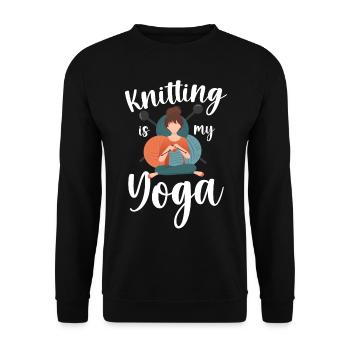 Tricoter Tricoter Tricoter est mon - Sweat-shirt Unisexe - noir - Devant - Alina (178cm) & Michal (187cm)