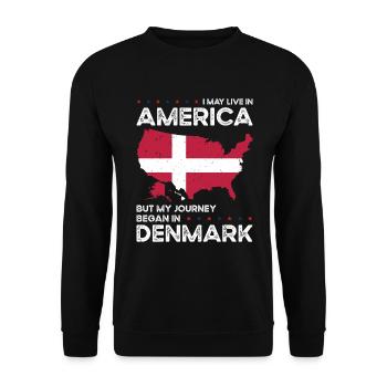 Né danois Danemark États-Unis - Sweat-shirt Unisexe - noir - Devant - Alina (178cm) & Michal (187cm)