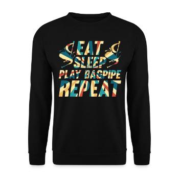 Eat Sleep Play Bagpipe Repeat - Bagpipe Player Bag - Sweat-shirt Unisexe - noir - Devant - Alina (178cm) & Michal (187cm)