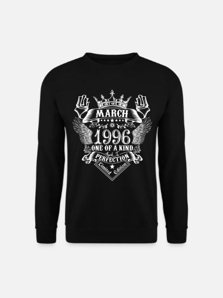 March 1996 anniversary March 1996 March - Unisex Sweatshirt - black
