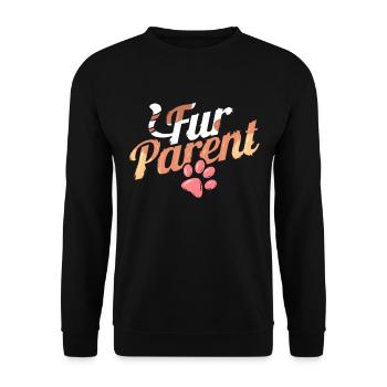 Logo Fur Parent With Cat Paw On Purrsday - Unisex Pullover - Schwarz - Vorne - Alina (178cm) & Michal (187cm)
