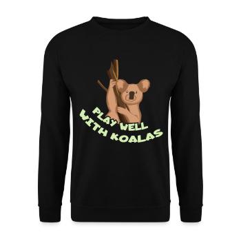 Koala lover Koala Whisperer Animal Herbivore - Unisex Sweatshirt - black - Front - Alina (178cm) & Michal (187cm)