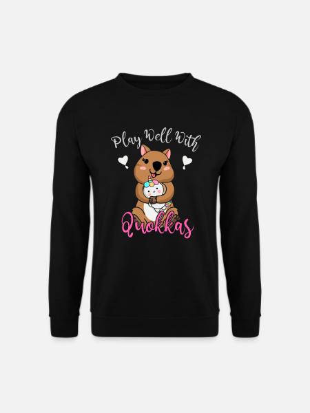 Quokka-Liebhaber Quokka-Flüsterer Wildlife Tier - Unisex Pullover - Schwarz