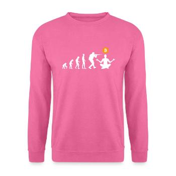 Bitcoin evolution - Unisex Pullover - Pink - Vorne