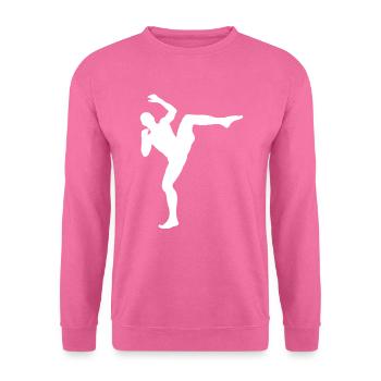 MMA Arts Martiaux Silhouette - Sweat-shirt Unisexe - rose - Devant